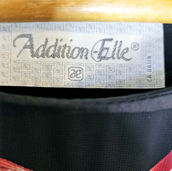 Vintage 90s sheer paneled ring print dress L - Picture 4 of 9